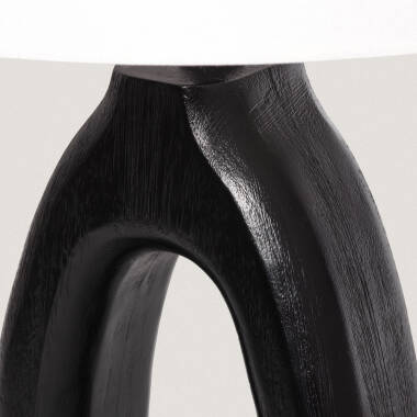 Product of Darshan Wooden Table Lamp in Black ILUZZIA