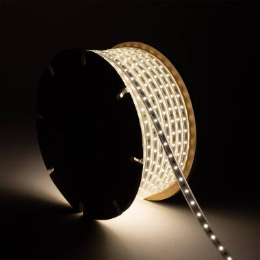 50m 220V Dimmable LED Strip SMD2835 60LED/m 500lm/m 12mm Wide IP65