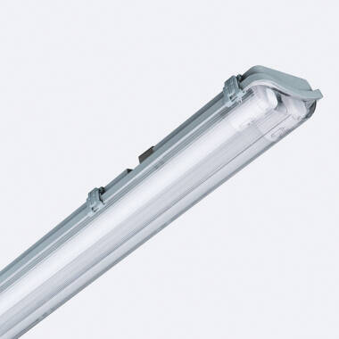 Feuchtraumleuchte 150cm IP65 mit 2 LED Röhren Glas 22W 140lm/W