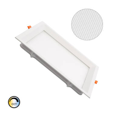 Pannello Downlight LED 26W Quadrata CCT Microprismatica LIFUD Foro 150x150 mm