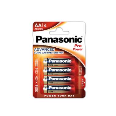 Blister 4 Alkaline-Batterien 1,5V PANASONIC AA LR6PPG