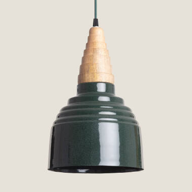 Arlene Yash Metal & Wood Pendant Lamp