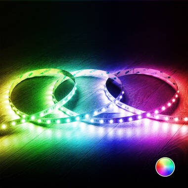 5m 24V DC RGBWW LED Strip 60LED/m 12mm Wide Cut at Every 10cm IP20