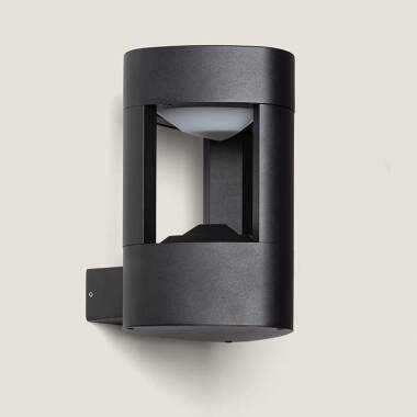 Spram 12W Aluminium Outdoor LED Wall Lamp in Black