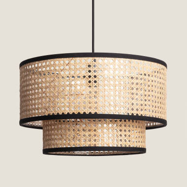 Doppio Huela Rattan Pendant Lamp