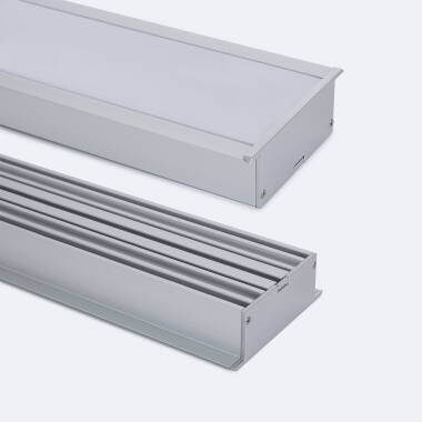 Aluminiumprofil Einbau Gross 2m für LED-Streifen bis 60 mm