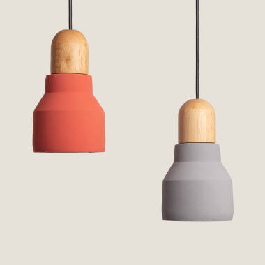 Hanglamp  Beton en Hout Luster