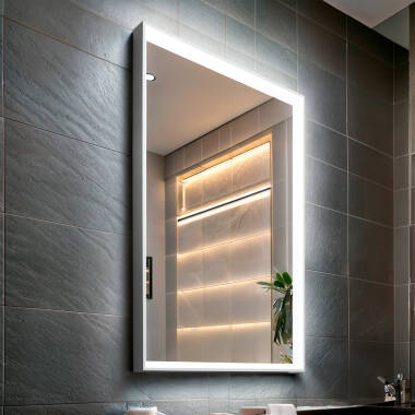 Miroir Salle de Bain avec Éclairage LED Anti-buée 80x60 cm Maia