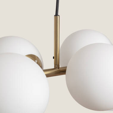 Product van Hanglamp Metaal en Glas Moonlight Brass  6 spots