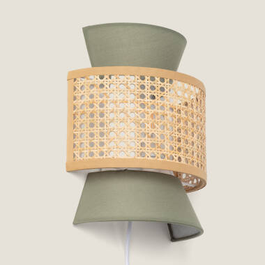 Chulu Rattan & Fabric Wall Lamp