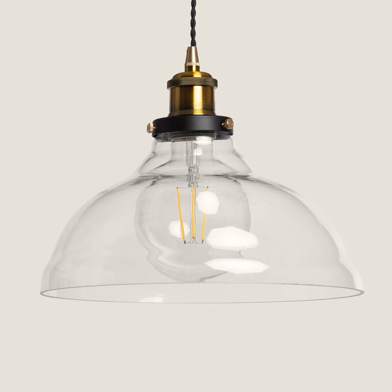 Product of Springsteen Metal and Glass Pendant Lamp