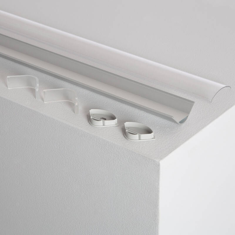 Product van Aluminium Hoekprofiel met Doorlopende Cover voor LED Strips tot 20 mm