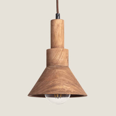 Dallas Cone Wooden Pendant Lamp