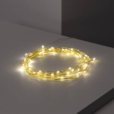 Gold Wire LED Fairy Lights with Battery 5m/10m