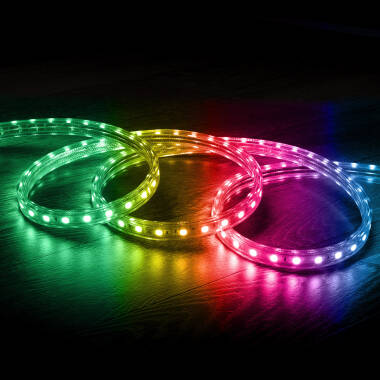 Product LED Strip met IR afstandsbediening 220V AC 60 LED/m RGB IP65 Op Maat elke 100 cm Breedte 16mm