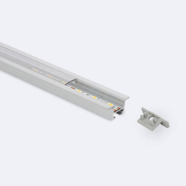 Aluminiumprofil Einbau für Decken mit Clips für LED Streifen bis 12 mm