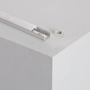 Opbouwprofiel van Aluminium met Doorlopende Afdekking voor LED Strips tot 12 mm