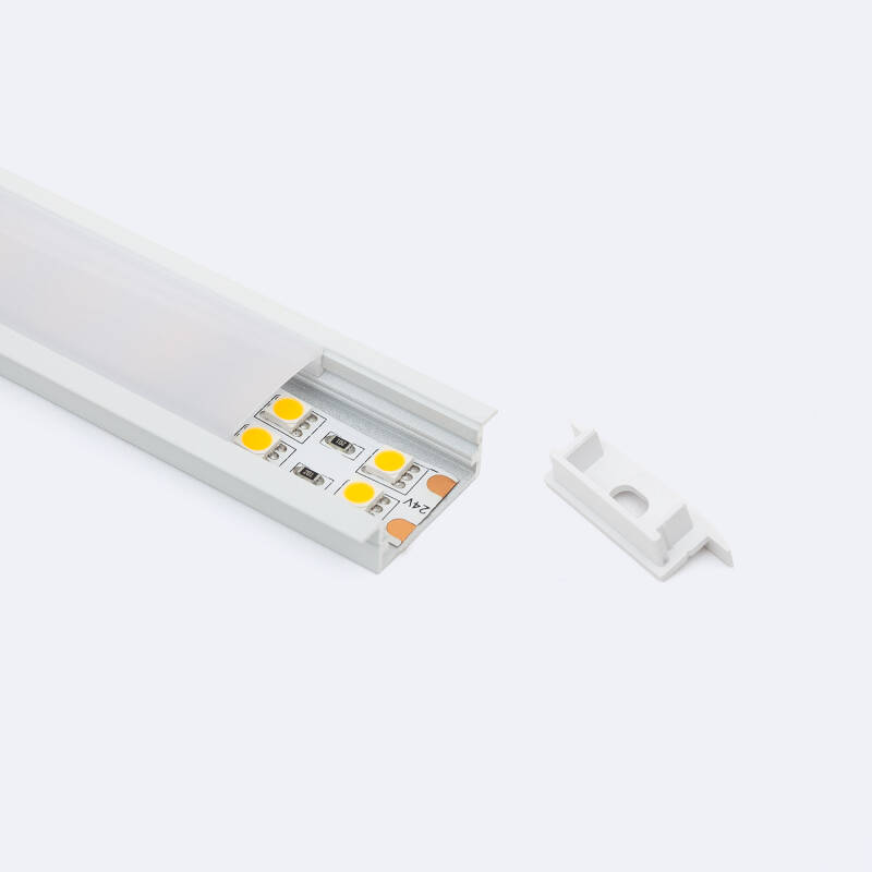 Produkt von Aluminiumprofil Einbau mit durchgehender Abdeckung für doppelte LED Streifen bis 18 mm