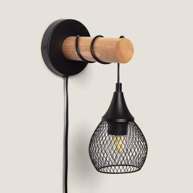 Lampe Murale Bois et Métal Monah