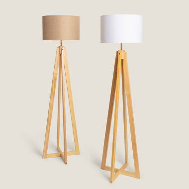 Product van Staande lamp van Hout Korsade