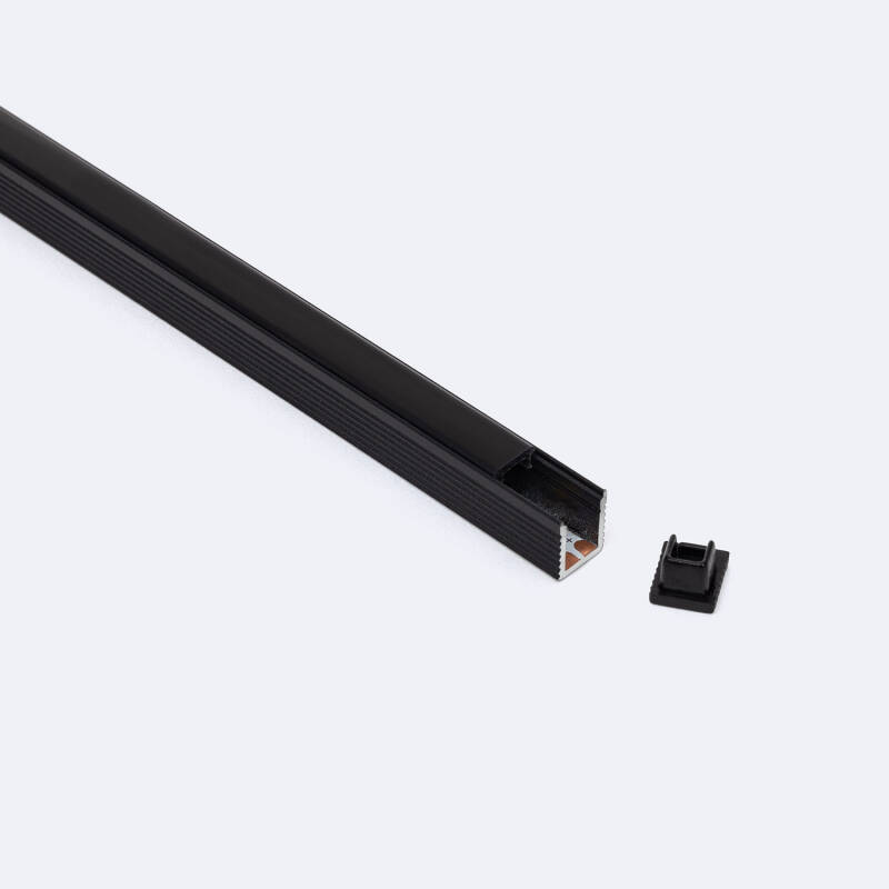 Product van Aluminium mini-opbouwprofiel met doorlopende afdekking voor LED-strip tot 6 mm