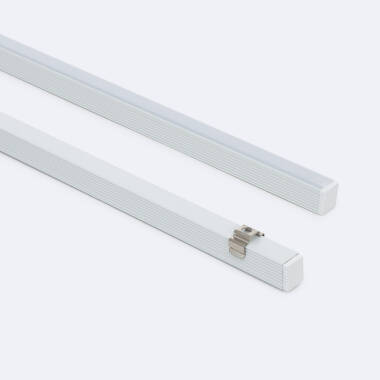 Product Aluminium mini-opbouwprofiel met doorlopende afdekking voor LED-strip tot 6 mm