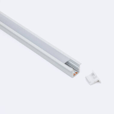 Product Aluminiumprofil mit durchgehender Abdeckung Einbau Schmal 2m für LED Streifen bis 6 mm