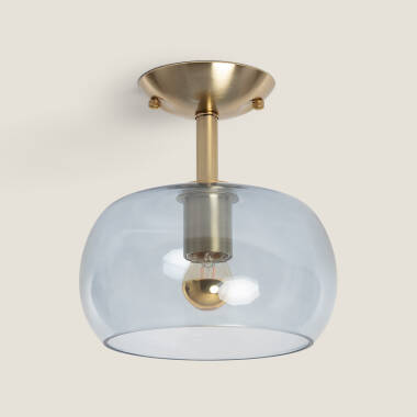 Delacroix Metal and Glass Ceiling Lamp