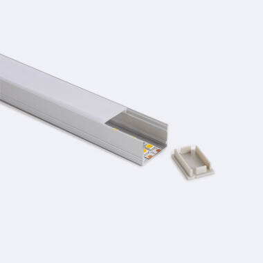 Aluminiumprofil Oberfläche mit durchgehender Abdeckung für doppelte LED-Streifen bis 22 mm