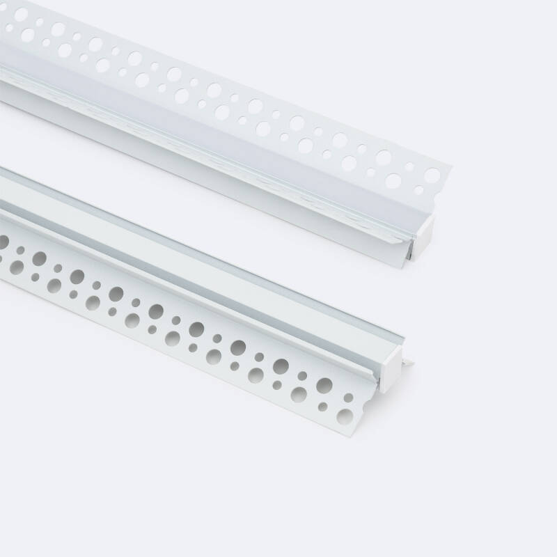 Product of Integrated Plaster/Plasterboard Aluminium Profile with Continuous Cover for LED Strip up to 9mm
