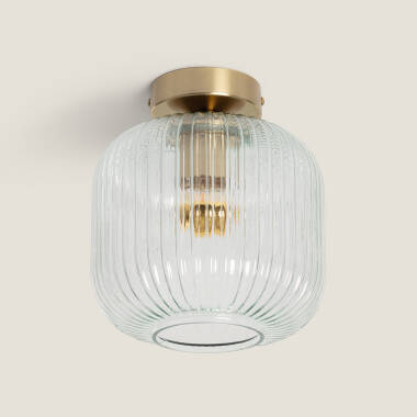 Anfora Metal and Glass Ceiling Lamp