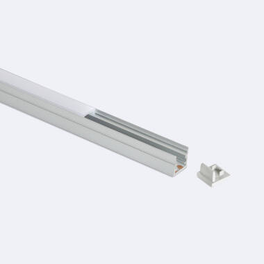 Aluminium profiel opbouw  met doorlopende afdekking voor LED Strip tot 8 mm