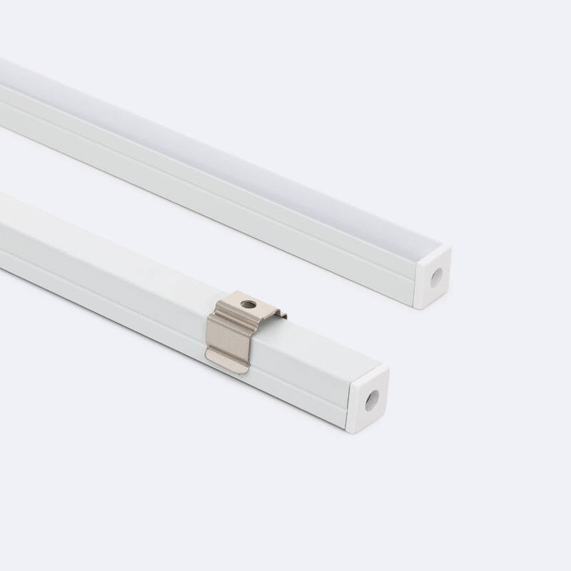 Product van Aluminium profiel opbouw  met doorlopende afdekking voor LED Strip tot 8 mm