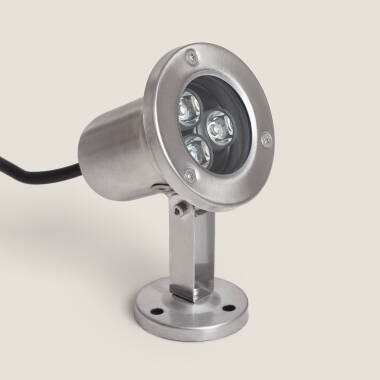 Reflektor LED Natynkowy Inox LED 12V 3W