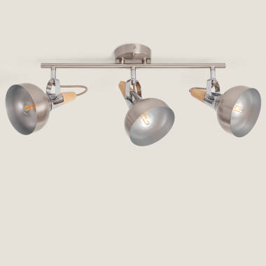 Product of Emery Adjustable Aluminium 3 Spotlight Ceiling Lamp in Silver