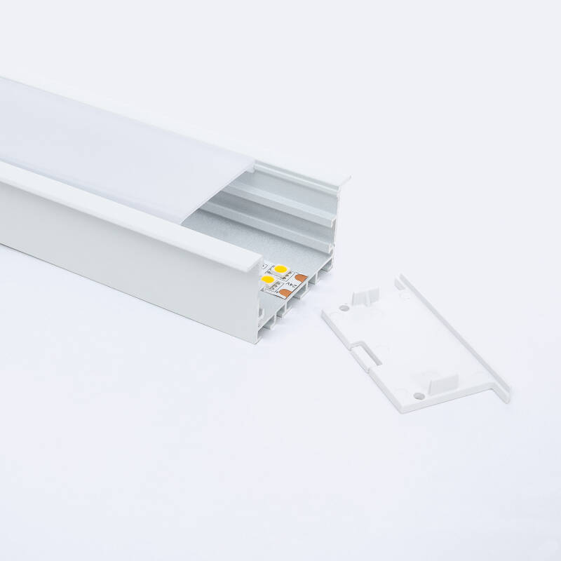 Prodotto da Profilo in Alluminio Architettonico Grandi Dimensioni con Copertura Continua per Strisce LED fino a 40 mm