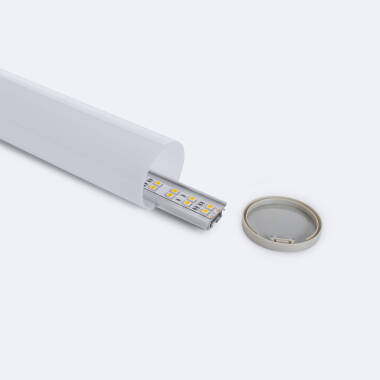 Aluminium ophangprofiel  rond 2m voor LED Strip tot 22 mm