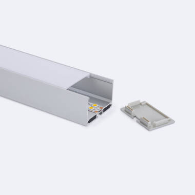 Groot aluminium Profiel Aluminium met Doorlopende Cover voor LED Strip tot 45 mm