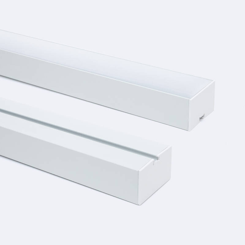 Bild von Aluminiumprofil Großformat Hängend mit durchgehender Abdeckung für LED Streifen bis zu 45 mm