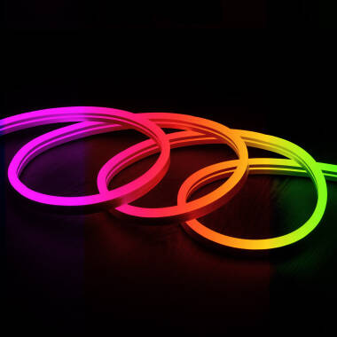 220V AC RGB Semicircular 180 Neon LED Strip 100LED/m 11W/m Cut at Every 100cm Custom Length IP67