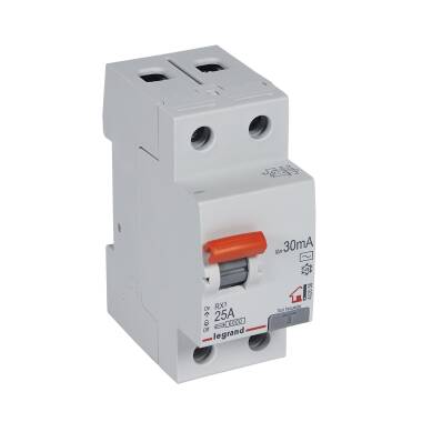 Residential Differential Circuit Breaker 2P 30mA 25-40A 6kA Class AC LEGRAND RX³ 402056