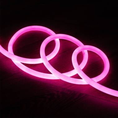 220V AC Pink Dimmable Round 360 LED Neon Strip 120LED/m Custom Length IP67