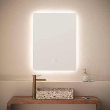 Specchio da Bagno con Luce LED e Antiappannamento 80x60 cm Grace