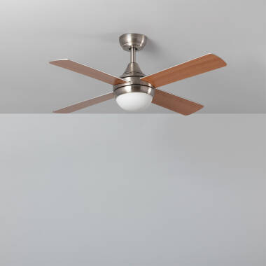 Navy Wooden LED Ceiling Fan 110cm