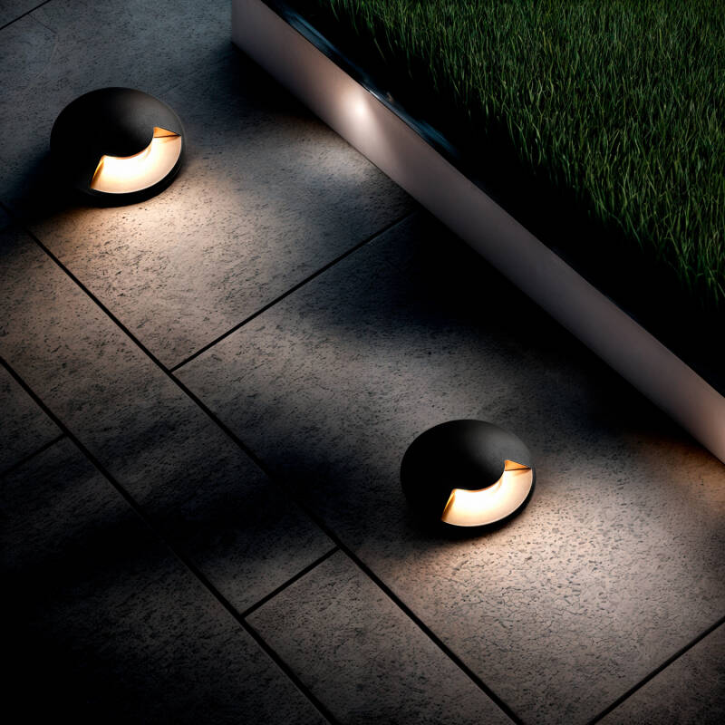 Prodotto da Segnapasso LED per Esterno 3W da Incasso a Terra Letso 1L Nero