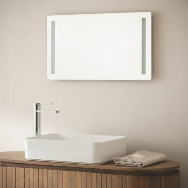 Obrázek Koupelnové Zrcadlo s LED Světlem a Ochranou proti Zamlžení 40x70 cm Similian