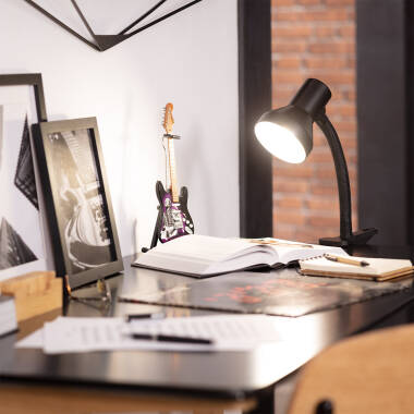 Flexibilní Stolní Lampa Kovová se Svorkou Eret