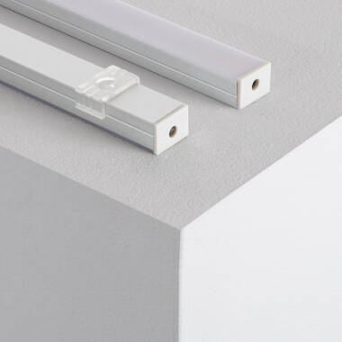 Profilé Aluminium en Saillie avec Capot Continu pour Ruban LED jusqu'à 16mm
