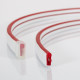 Product of 50m Coil 220V AC 7.5W/m Semicircular 180º Dimmable LED Neon Strip 120 LED/m in Red IP67 Custom Cut every 100cm