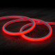 Product of 50m Coil 220V AC 7.5W/m Semicircular 180º Dimmable LED Neon Strip 120 LED/m in Red IP67 Custom Cut every 100cm